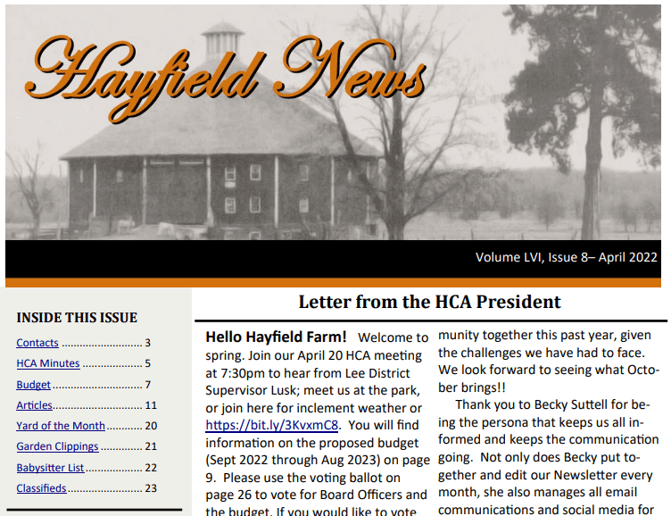 April Newsletter 2022