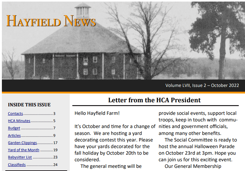 October Newsletter 2022