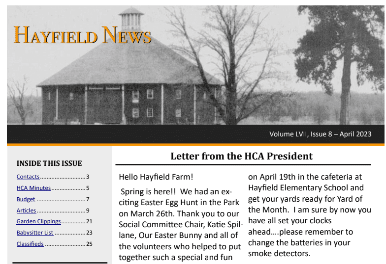 April Newsletter 2023