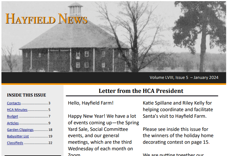 January Newsletter 2024