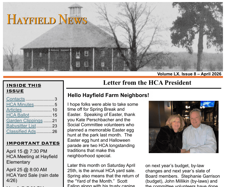 April Newsletter 2026